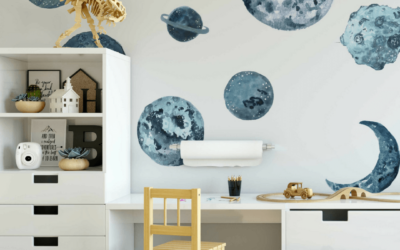 Blue Planets Wall Decals