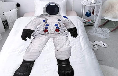 Space Astronaut Queen Size 3 Pieces Bedding Set